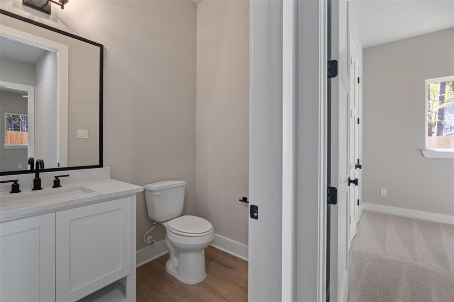 Powder Room with Custom Cabinet/Wash Stand