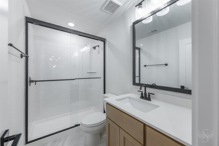 Full bathroom #4, located upstairs. Full bathroom #4, located upstairs.