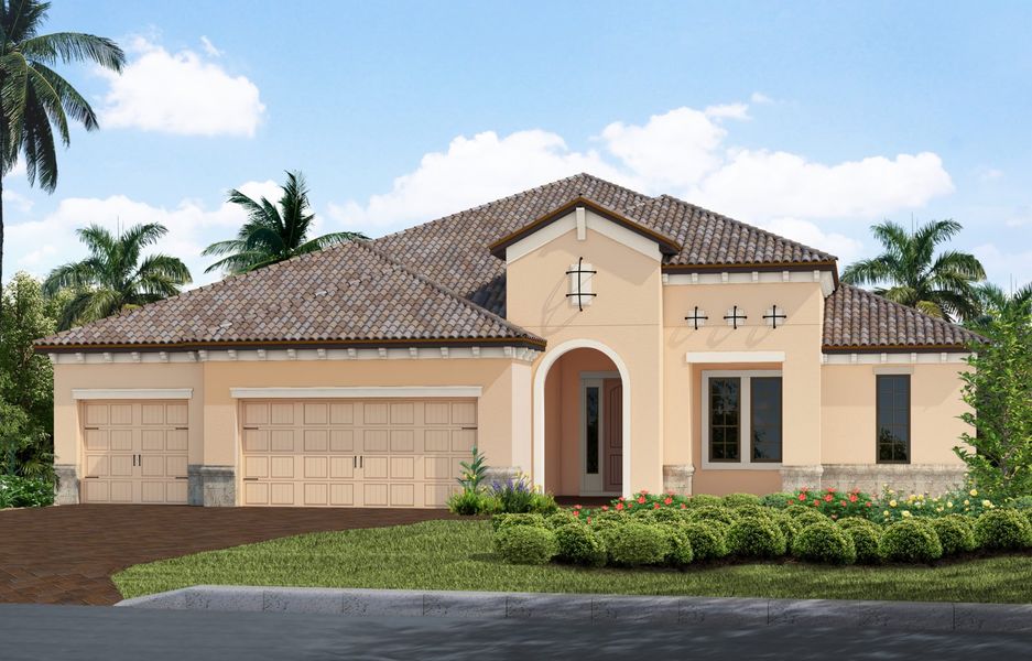 Representative exterior photo of a completed home built from the Kiawah by Neal Communities in Grand Palm, Venice, FL (Image 21). Representative exterior photo of a completed home built from the Kiawah by Neal Communities in Grand Palm, Venice, FL (Image 21).
