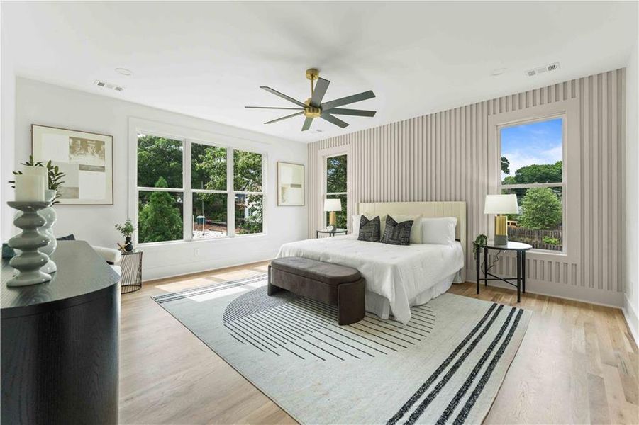 Furnished interior view inside a new home in , Atlanta (Image 26).