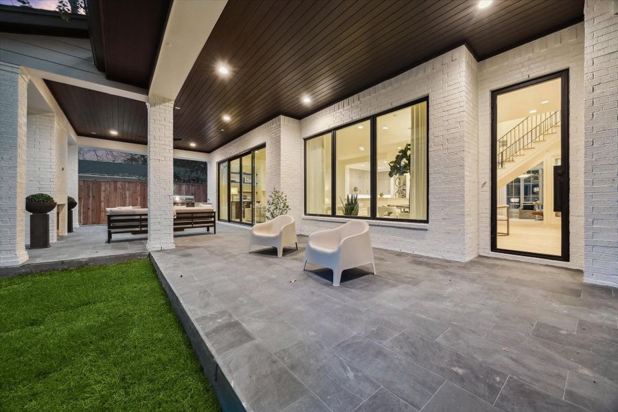 Exterior details and patio area of a home in , Houston (Image 25).