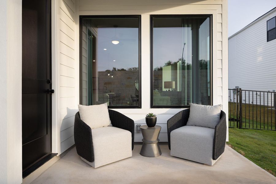 Exterior details and patio area of a home in Novel, Austin (Image 3).