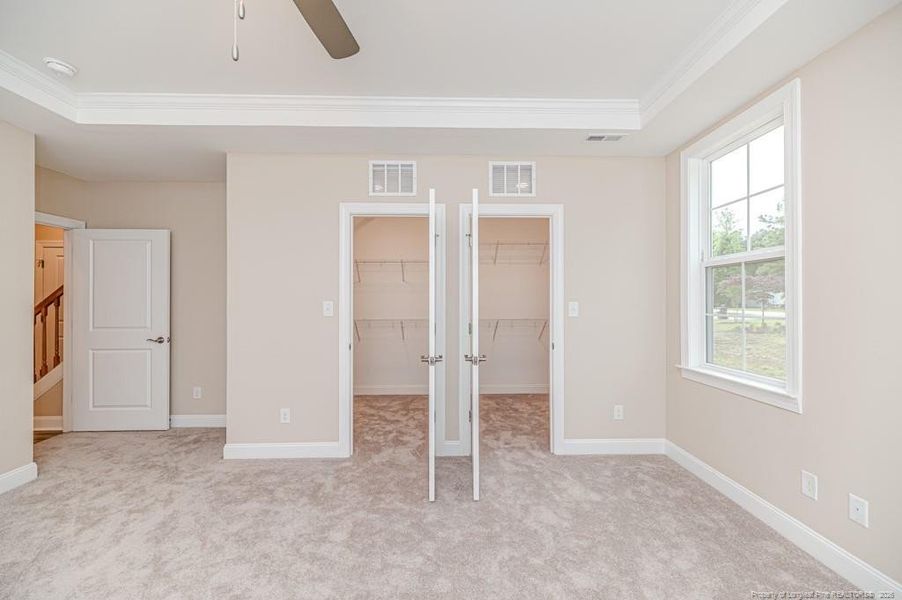 Master Bedroom with two walk in closets