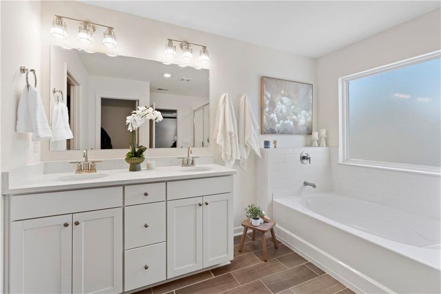Furnished interior view inside a new home in Water Oak Estates, Lawrenceville (Image 27).
