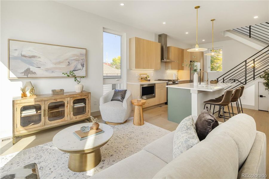 Furnished interior view inside a new home in , Denver (Image 18).