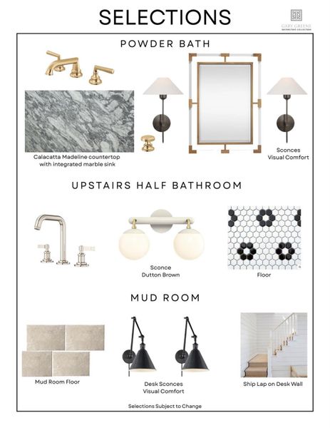 *Selections subject to change