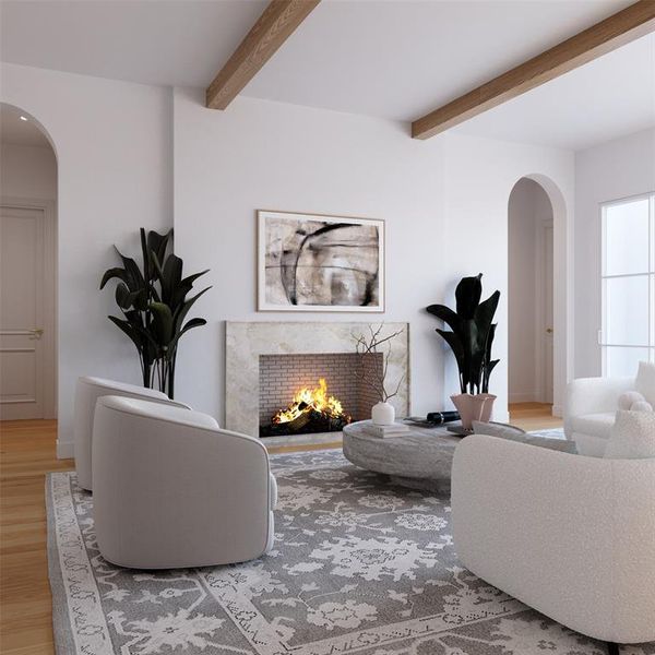 Furnished interior view inside a new home in , Dallas (Image 5).