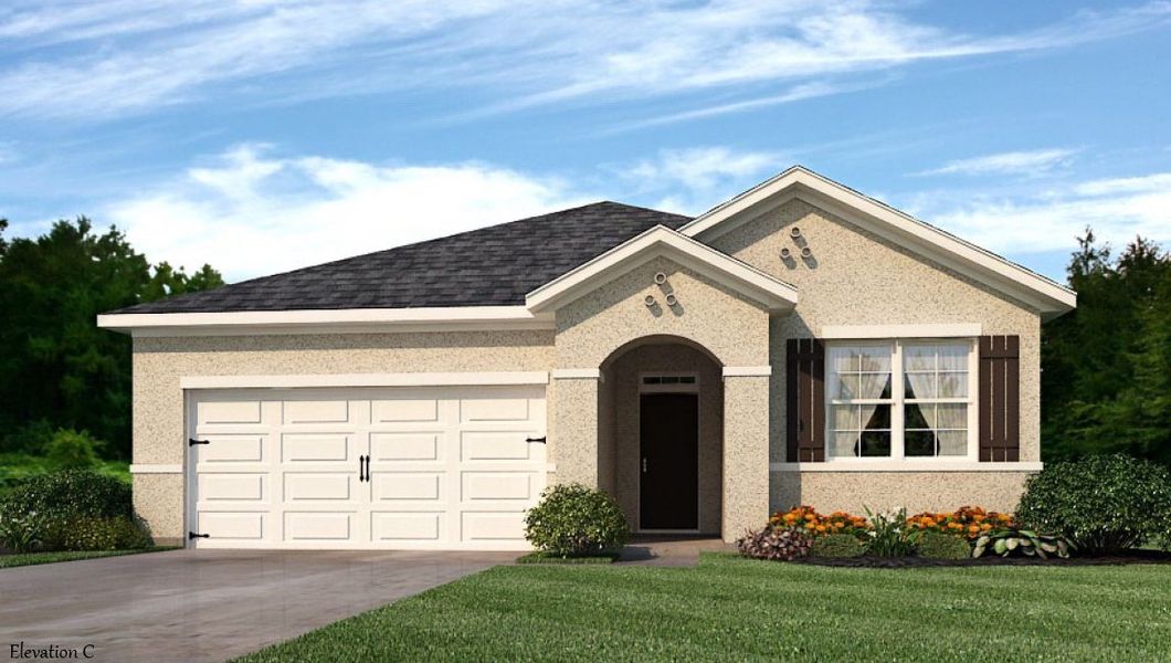 Front exterior of a home in the North Port - Express Series community, located in North Port, FL (Image 6). Front exterior of a home in the North Port - Express Series community, located in North Port, FL (Image 6).