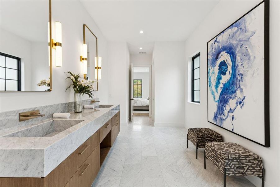 Furnished interior view inside a new home in , Dallas (Image 28).