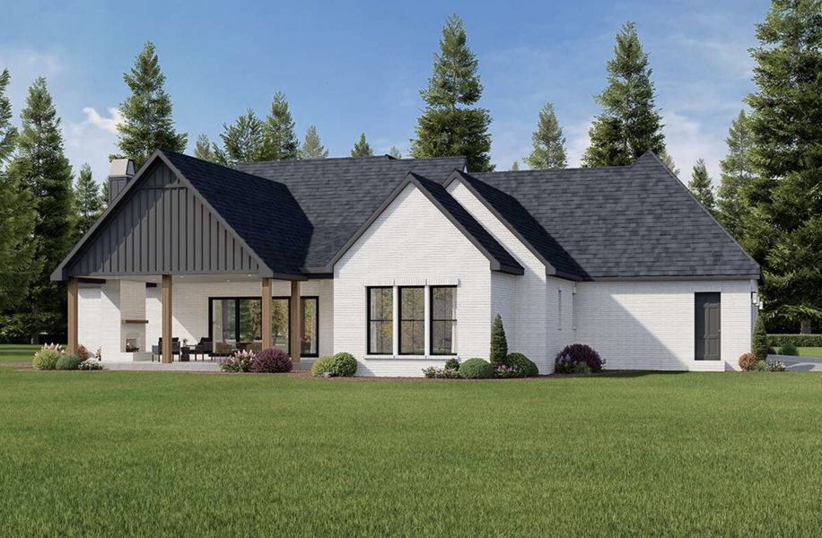 Representative exterior photo of a completed home built from the the 2674 Plan by Zeal Home Builders in Monarch Manor, Poolville, TX (Image 14). Representative exterior photo of a completed home built from the the 2674 Plan by Zeal Home Builders in Monarch Manor, Poolville, TX (Image 14).