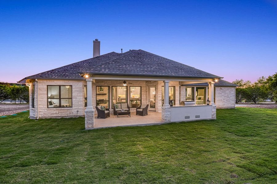 Representative exterior details of a home built from the Madera II by Giddens Homes in Scofield Farms Estates, Georgetown (Image 71).