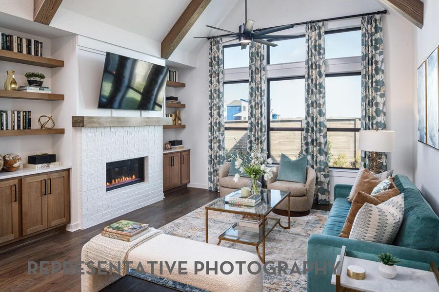 Furnished interior view inside a new home in Easton Park, Austin (Image 6).