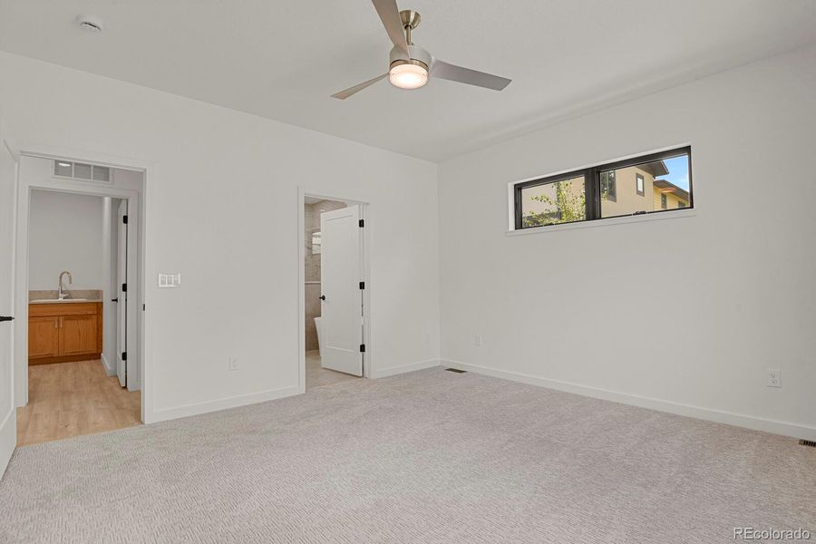 Main level primary suite Main level primary suite