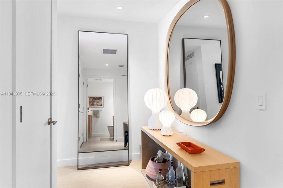 Furnished interior view inside a new home in , Miami Beach (Image 13). Furnished interior view inside a new home in , Miami Beach (Image 13).