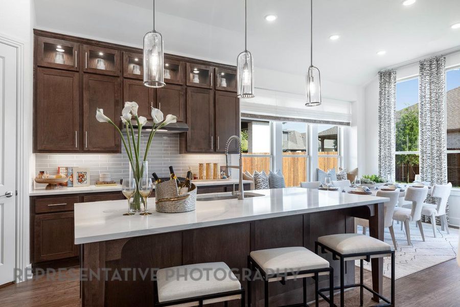 Furnished interior view inside a new home in 6 Creeks at Waterridge, Kyle (Image 8).