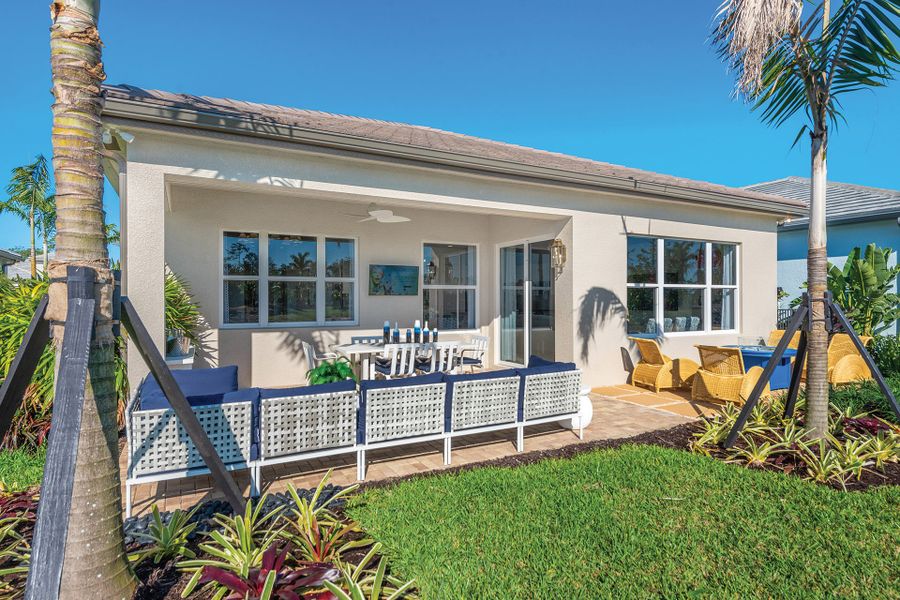 Representative exterior details of a home built from the Luna by GL Homes in Valencia Sky (55+), Naples (Image 3).