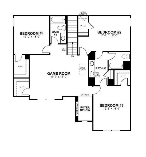 2D floor plan layout of this home in Edgewood, Leander, TX (Image 4). 2D floor plan layout of this home in Edgewood, Leander, TX (Image 4).