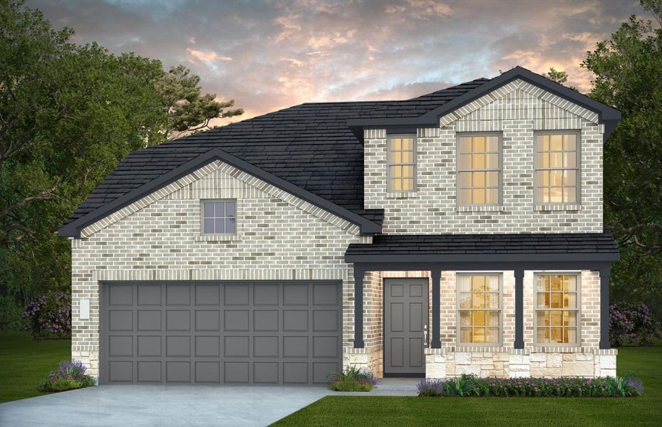 Representative exterior photo of a completed home built from the Dinero by Centex in Crosby Farms, Crosby, TX (Image 16).