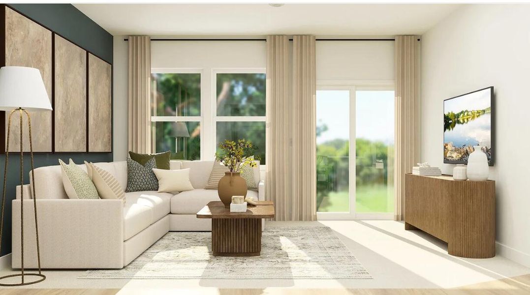 Furnished interior in a model home at Lindera Preserve at Cane Bay Plantation: Sabal Collection in Summerville (Image 8).