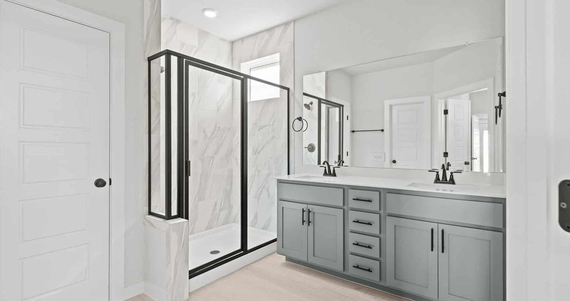 Furnished interior view inside a new home in Trace, San Marcos (Image 6).