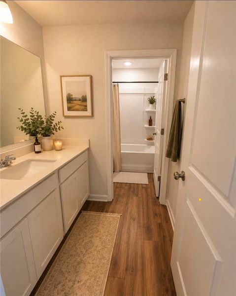 Furnished interior view inside a new home in Alcovy Trace, Lawrenceville (Image 15).