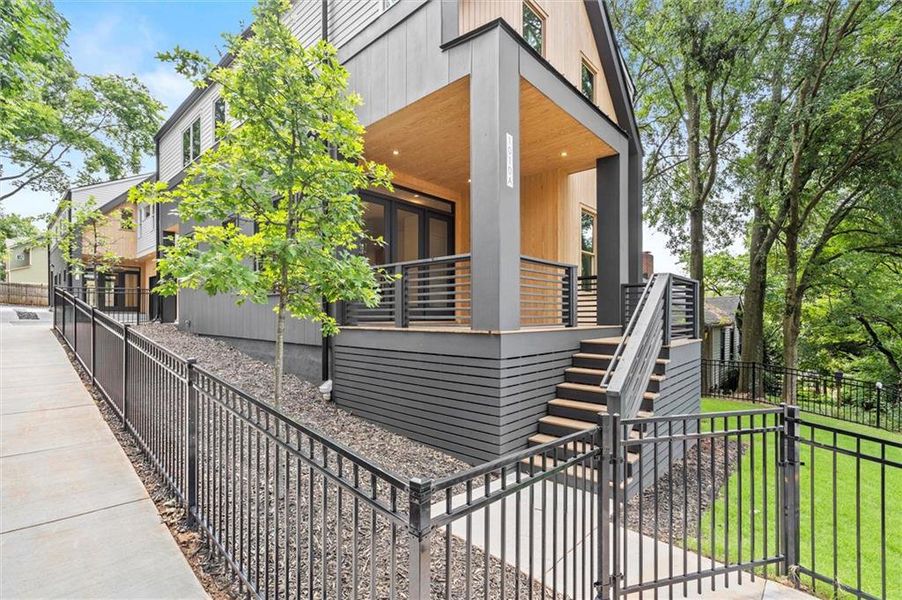Exterior details and patio area of a home in , Atlanta (Image 31). Exterior details and patio area of a home in , Atlanta (Image 31).