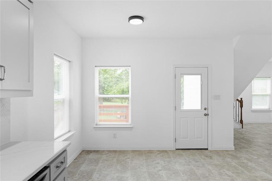 Foyer with healthy amount of natural light Foyer with healthy amount of natural light