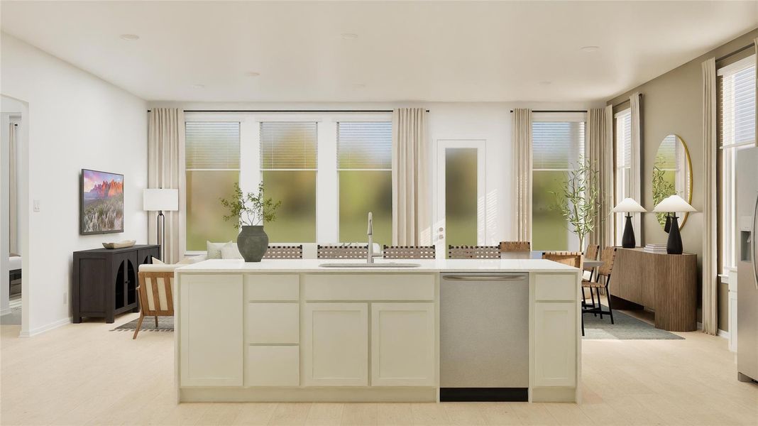 Furnished interior view inside a new home in Samara, League City (Image 5).