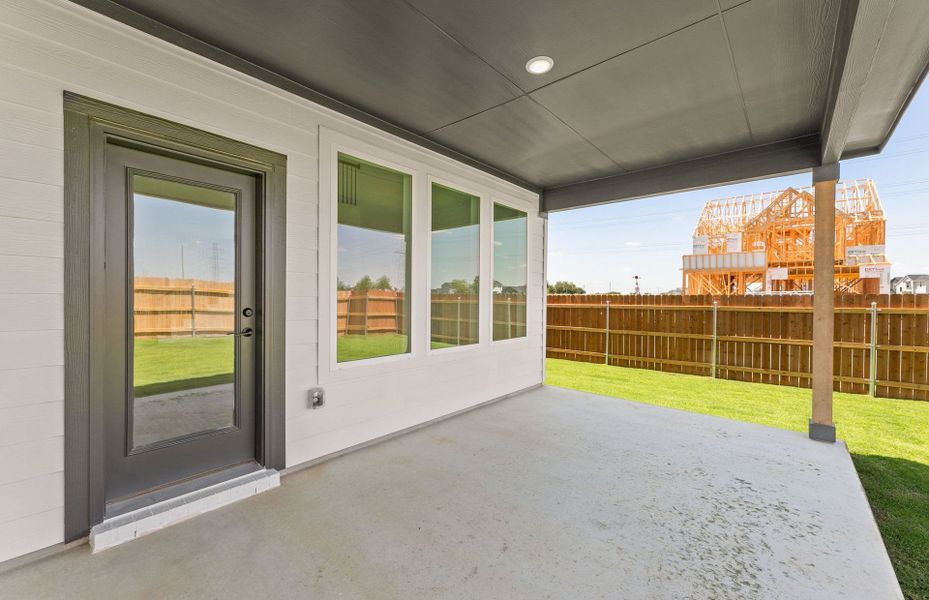 Exterior details and patio area of a home in Kuempel Farms, Pflugerville (Image 25).