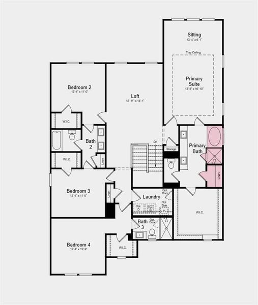 2D floor plan layout of this home in Bailey Fence, Dacula, GA (Image 5).