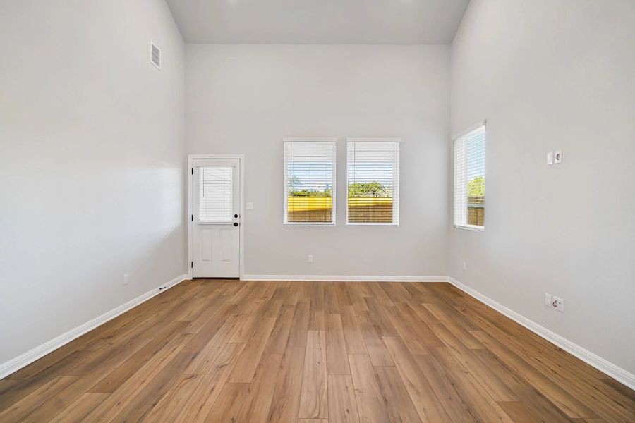 Representative unfurnished interior of a home built from the Granbury by Ashton Woods in Berry Creek Highlands, Georgetown (Image 27). Representative unfurnished interior of a home built from the Granbury by Ashton Woods in Berry Creek Highlands, Georgetown (Image 27).