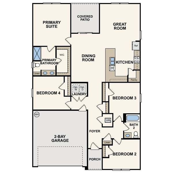2D floor plan layout of this home in Lochwolde, Macon, GA (Image 2).