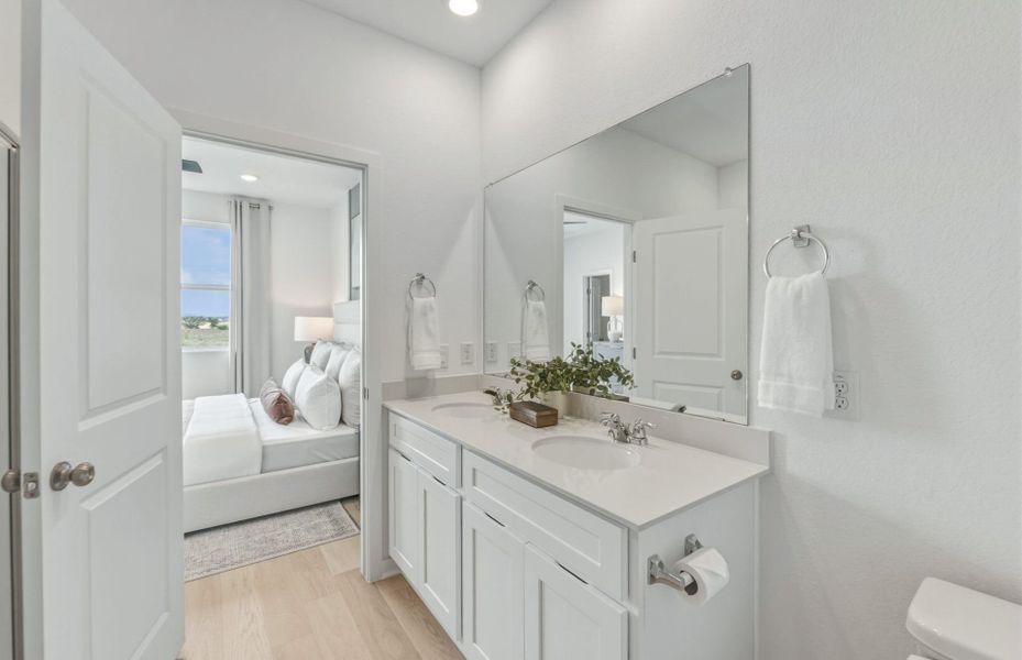 Representative furnished interior of a home built from the Hewitt by Centex in Vantage, San Marcos (Image 45).