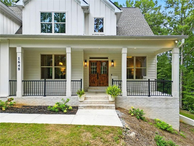 Front exterior of a new home in , Acworth, GA, highlighting curb appeal (Image 23).