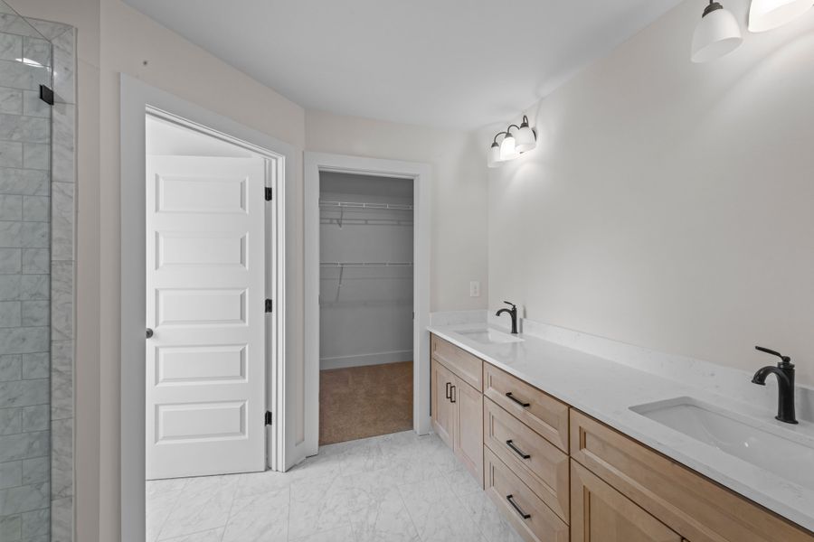 Representative furnished interior of a home built from the Two Story Farmhouse by Norfleet Builders in Cambria, White House (Image 10).