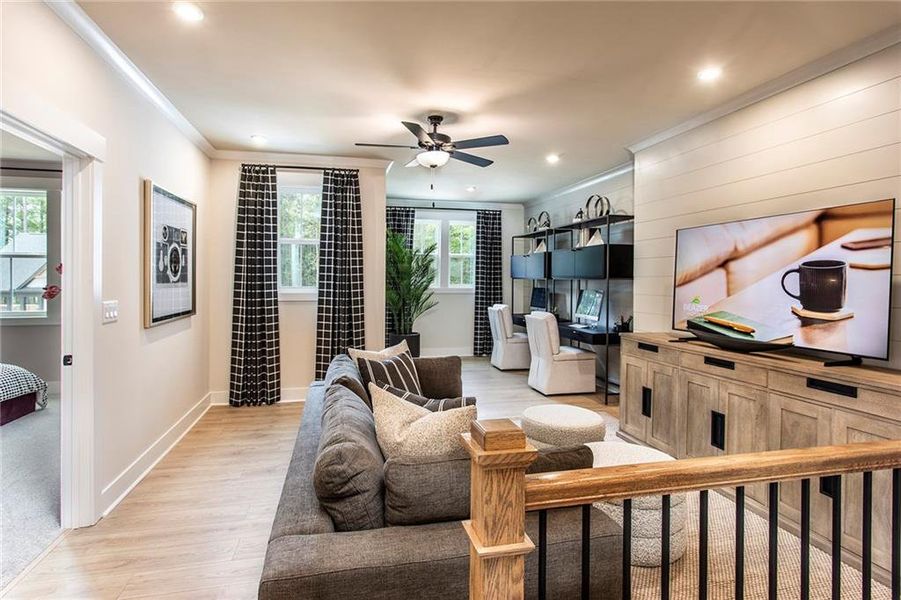 Furnished interior view inside a new home in Easton Walk, Lawrenceville (Image 24). Furnished interior view inside a new home in Easton Walk, Lawrenceville (Image 24).