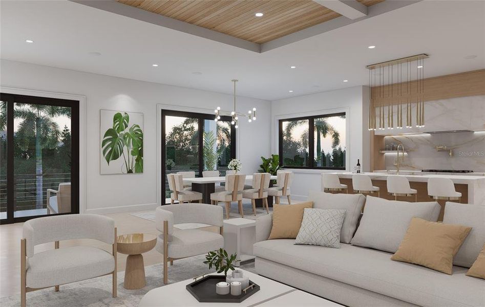 Furnished interior view inside a new home in , Redington Shores (Image 5).