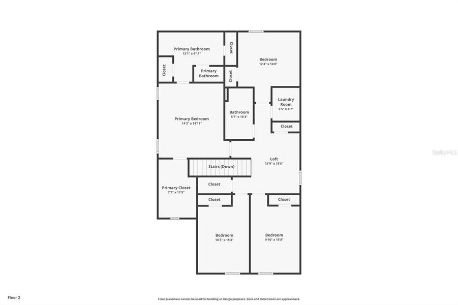 2D floor plan layout of this home in Eastgrove, Sanford, FL (Image 4).