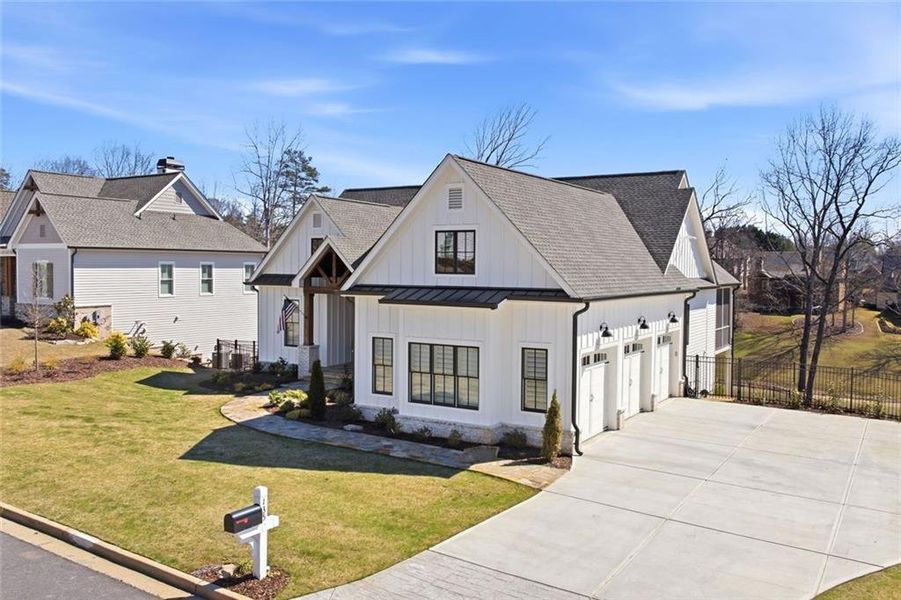 Front exterior of a new home in , Dawsonville, GA, highlighting curb appeal (Image 23).
