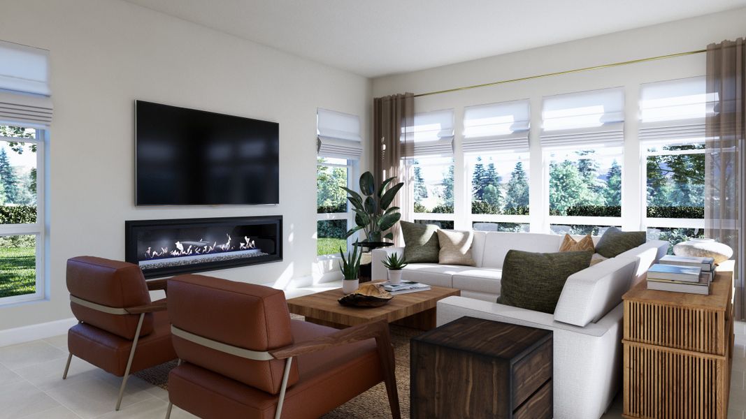 Representative furnished interior of a home built from the The Isleworth by Trumark Homes in RainDance, Windsor (Image 6).
