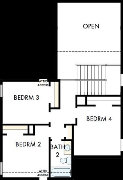 2D floor plan layout of this home in Jubilee - Grove Row Collection, Hockley, TX (Image 6).