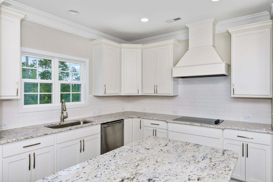Gourmet layout with vent hood option.
