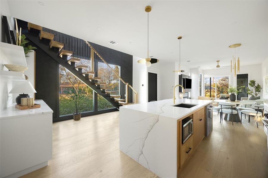 Furnished interior view inside a new home in , Dallas (Image 6).