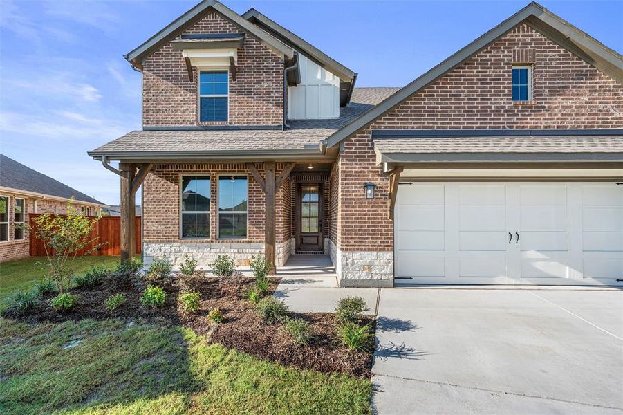 Exterior details and patio area of a home in Morningstar, Aledo (Image 2). Exterior details and patio area of a home in Morningstar, Aledo (Image 2).