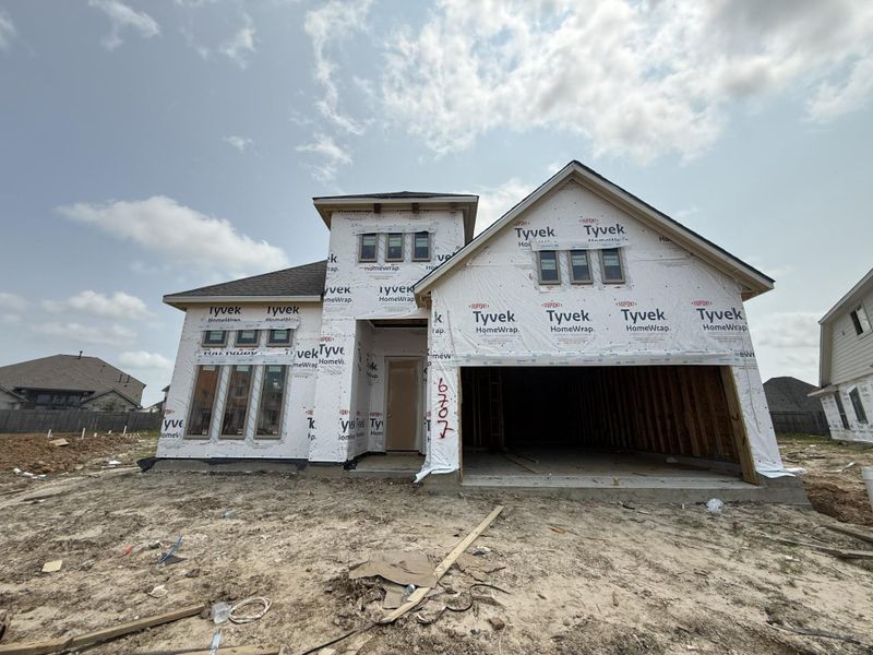 In-progress construction of a new home in Valencia, Manvel, TX (Image 6). In-progress construction of a new home in Valencia, Manvel, TX (Image 6).