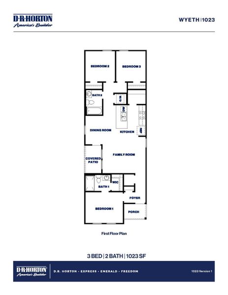 2D floor plan layout of this home in Pineapple Square, Houston, TX (Image 3).