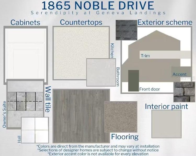 Sample of building materials used in homes in Geneva Landings, Davenport (Image 4). Sample of building materials used in homes in Geneva Landings, Davenport (Image 4).