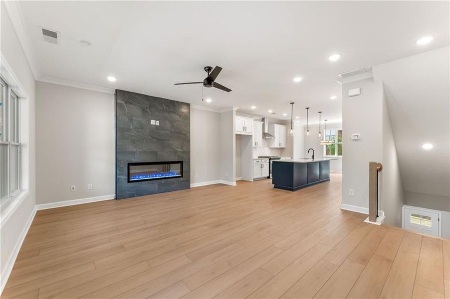Spacious, unfurnished interior of a new home in Townes at South Main, Kennesaw (Image 16).