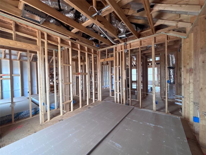 In-progress construction of a new home in The Colony 50s, Bastrop, TX (Image 29). In-progress construction of a new home in The Colony 50s, Bastrop, TX (Image 29).