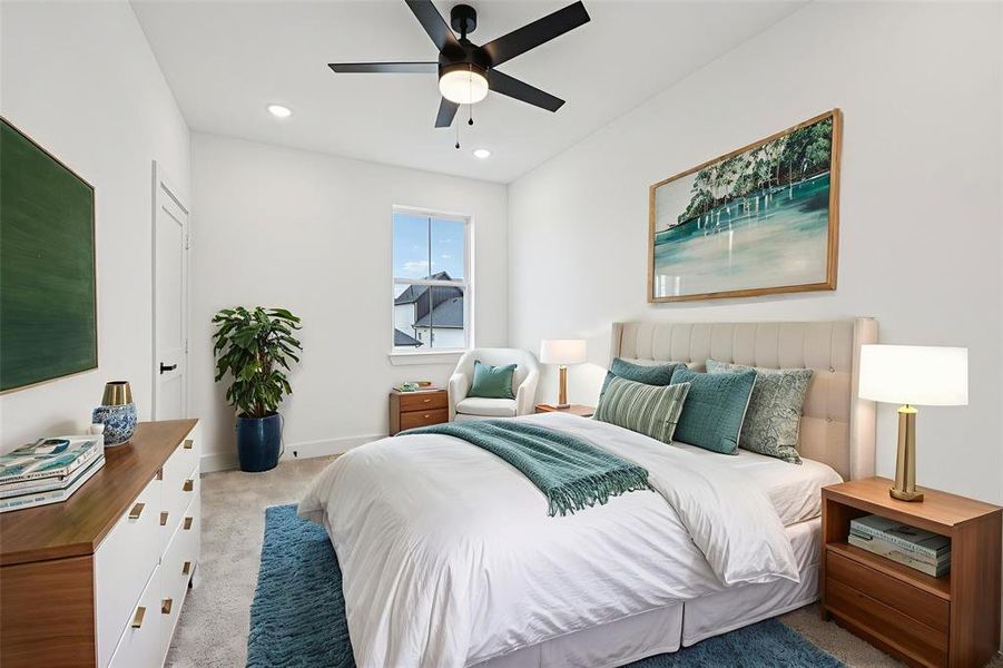 Bedroom with walk-in closet
